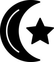 Moon Glyph Icon vector