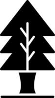 icono de glifo de árbol vector