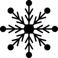 icono de glifo de copo de nieve vector