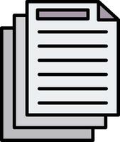 Document Line Filled Icon vector