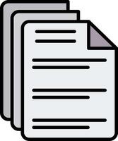 Documents Line Filled Icon vector