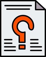 Unknown Line Filled Icon vector