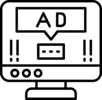 Ad Pop Up Line Filled Icon vector