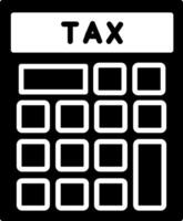 Tax Calculator Glyph Icon vector