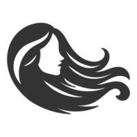 Elegant Luxury Beauty Woman Girl Lady Female Hair Illustration Symbol Design vector