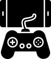 Mobile Game Glyph Icon vector