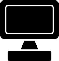 Monitor Screen Glyph Icon vector