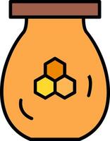 Honey Jar Line Filled Icon vector