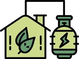 Biogas Energy Line Filled Icon vector