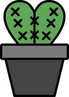 Cactus Line Filled Icon vector