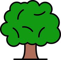 Tree Line Filled Icon vector