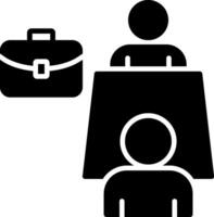 Business Meeting Glyph Icon vector