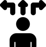 Decision Making Glyph Icon vector