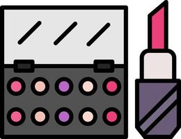 Make Up Line Filled Icon vector