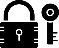 Lock Glyph Icon vector