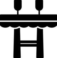 Table Glyph Icon vector