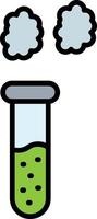 Test Tube Line Filled Icon vector