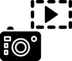 Camera Glyph Icon vector