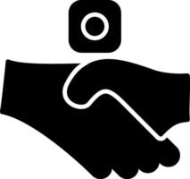 icono de glifo de mano vector