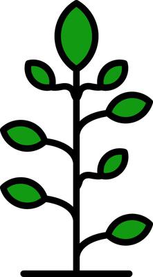 Tree Line Filled Icon