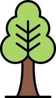 Tree Line Filled Icon vector