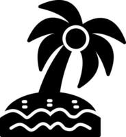 Palm Tree Glyph Icon vector