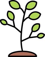 Tree Line Filled Icon vector