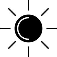 Sun Glyph Icon vector