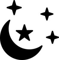 Moon Glyph Icon vector