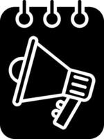 Notepad Glyph Icon vector