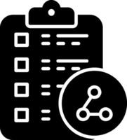 Checklist Glyph Icon vector