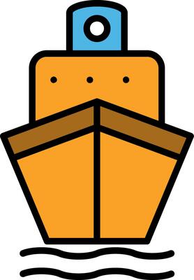 Boat Line Filled Icon