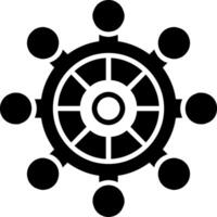 Boat Steering Glyph Icon vector