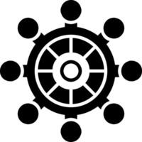 Boat Steering Glyph Icon vector