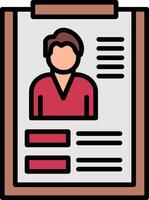 User Profile Line Filled Icon vector