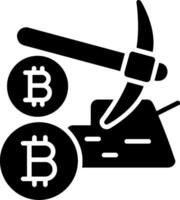 Mining Mining Glyph Icon vector