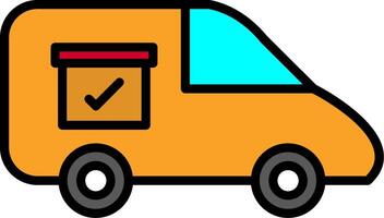 Van Line Filled Icon vector