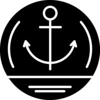 Anchor Glyph Icon vector