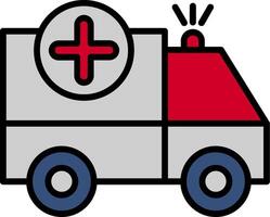 Ambulance Line Filled Icon vector