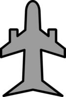 Plane Line Filled Icon vector