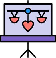 Training Line Filled Icon vector