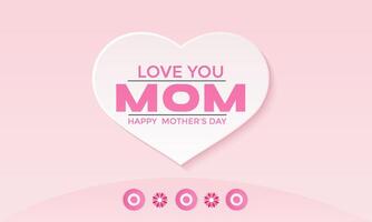 Mother's day greeting card with beautiful blossom flowers. love with paper flying elements . Banner poster, flyer and background design. vector