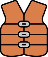 Vest Line Filled Icon vector