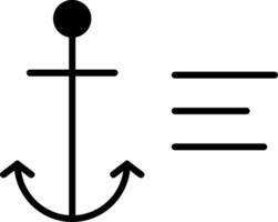 Anchor Glyph Icon vector