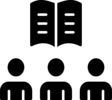 Team Learning Glyph Icon vector
