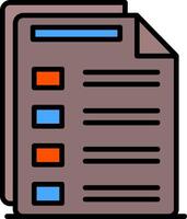 Documents Line Filled Icon vector