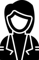 Stewardess Glyph Icon vector