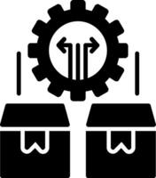 Logistics Management Glyph Icon vector