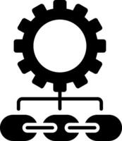 Supply Chain Management Glyph Icon vector