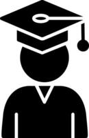 Student Glyph Icon vector